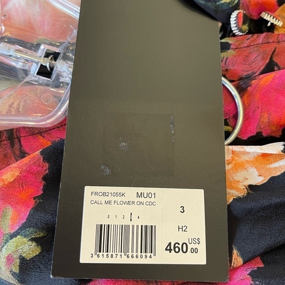 NWT THE KOOPLES Call Me Flower Black Floral Long Sleeve Mini Dress Size 3/Large - Picture 7 of 7